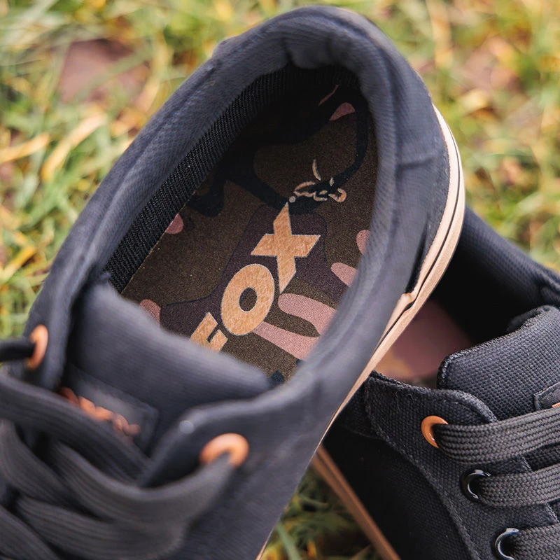 Fox Black Canvas Shoes